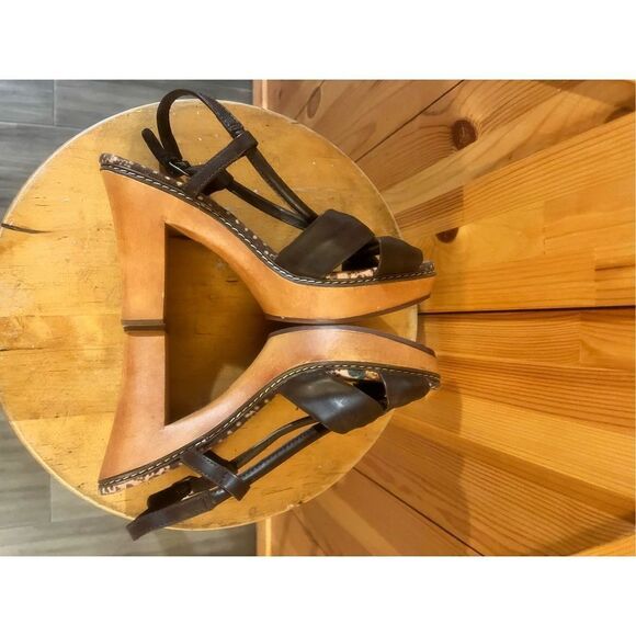 ROCKET DOG Brown Strappy Pump Slingback Platform High Heel Sandals Size 6.5 - Picture 6 of 7